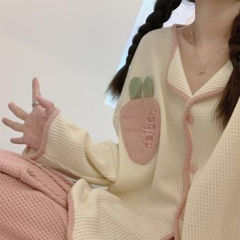 純棉睡衣女款學生春秋冬季2023年新款甜美可愛長袖少女家居服套裝