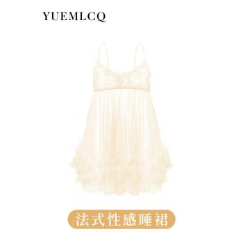 性感夏季蕾絲透視吊帶睡衣
