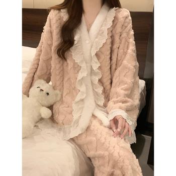 女加厚珊瑚絨2023年新款寬松睡衣