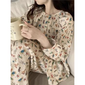 網紅韓系ins女學生家居服睡衣