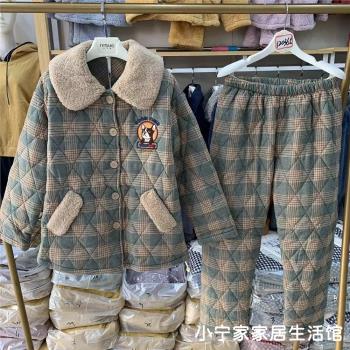 妮可雅女促銷梭織夾棉格子睡衣