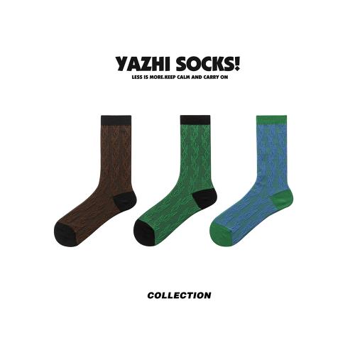 襪子女YAZHI雅致中筒設計師襪子