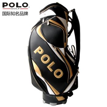 POLO GOLF 新品 高爾夫球包 男士 防水PU包 黑色 標準球包