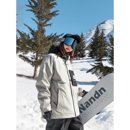 南恩NANDN滑雪服女防風防水單雙板日系滑雪裝備上衣外套男士雪服