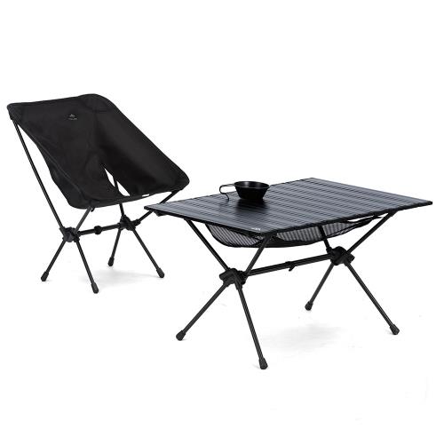 tillak輕量化戶外蛋卷桌鋁合金黑化露營野餐桌椅簡易便攜式折疊椅