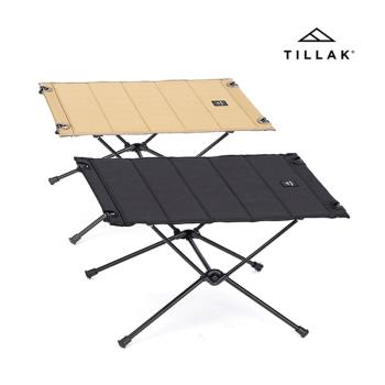 Tillak戶外輕量化便攜鋁合金可折疊桌子露營餐具桌黑色單人小桌子