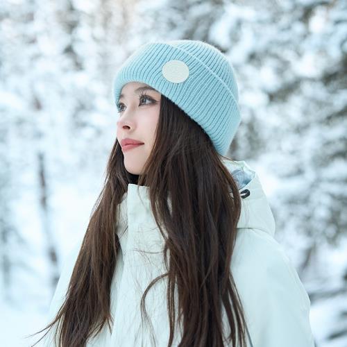 滑雪針織帽男女款保暖秋冬單雙板毛線帽成人滑雪帽子滑雪頭盔裝飾