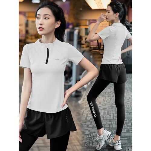 夏季新款戶外休閑跑步運動套裝女時尚高級感瑜伽服普拉提健身服