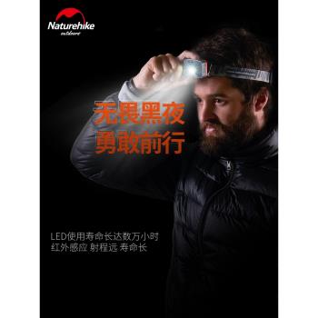 led夜跑越野露營照明感應頭燈
