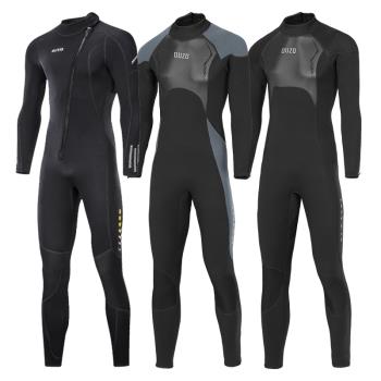 3mm潛水服男浮潛衣1.5/5mm後開手腳拉鏈槳板帆板沖浪防寒服冬泳衣