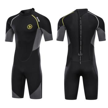 1.5/2/3MM短袖連體潛水服保暖教練游泳衣男大碼短褲浮潛摩托沖浪