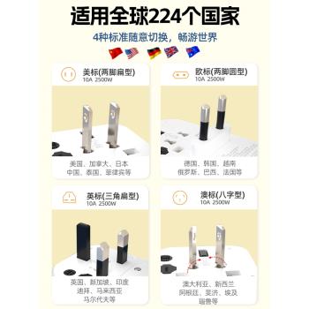 萬能轉換插頭出國全球通用萬能轉換插座轉換器英標歐標旅行充電器
