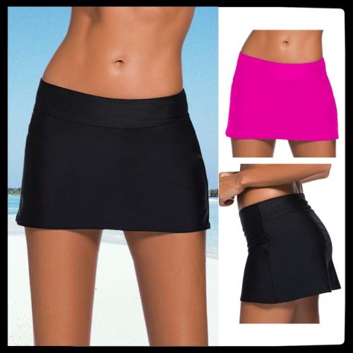 單件沙灘泳裙女胖MM200斤超短裙防走光度假顯瘦裙式加大碼泳褲裙