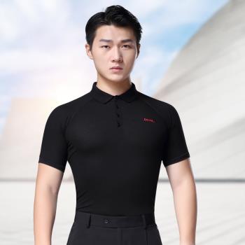 丹寶羅拉丁舞上衣男國標舞練功服舞蹈服摩登舞跳舞服裝成人交誼舞