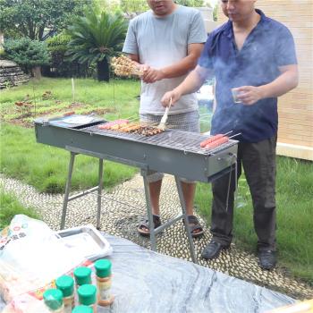 蝶烤香超加寬大號木炭燒烤爐120長26內寬加厚燒烤架商用燒烤店戶