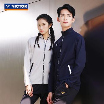 VICTOR威克多勝利針織速乾透氣羽毛球服運動春秋款外套J40603