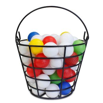 50個一籃子高爾夫球室內室外練習軟球泡沫球洞洞球限飛距golfball