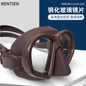 自由潛水鏡面罩潛水近視眼鏡專業浮潛裝備低容積防水防霧高畫質面鏡