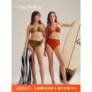 Forbedfellow比基尼泡溫泉泳衣性感內衣三點式三角杯小胸連體套裝