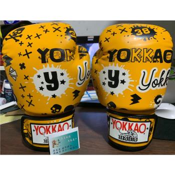 新款YOKKAO 搖滾羅拉套裝泰國進口真皮牛泰拳拳套男女速幹短褲