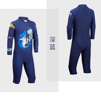 HOSA浩沙兒童沖浪服長袖五分防曬男童泳衣沙灘溫泉可愛118131206