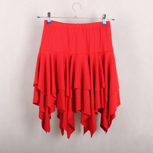 拉丁舞新款下裝16角裙子擺裙廣場舞服裝女春夏交誼國標練習舞蹈裙