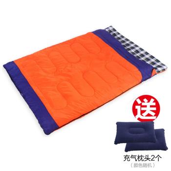 三用雙人情侶睡袋春秋冬四季戶外成人露營野營信封式可拼接棉睡袋