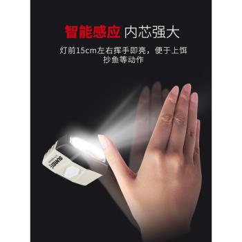 山力士帽夾燈戶外強光可充電感應夜釣燈釣魚燈頭戴式頭燈H150Pro