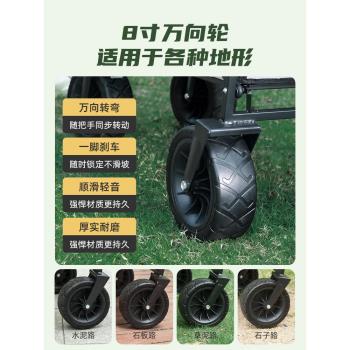 露營推車營地拖車折疊戶外超大手推野餐擺攤買菜小拉車野營手拉車
