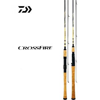 DAIWA達億瓦CROSSFIRE日本進口路亞竿套裝微物竿馬口竿打黑碳素桿