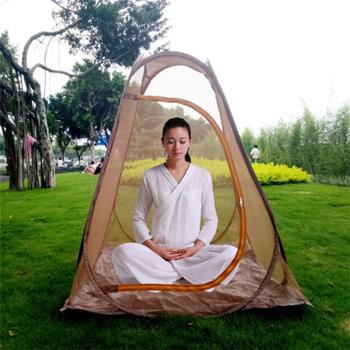 佛堂靜修蚊帳 防蚊禪修紗帳 戶外打坐瑜珈棚子免搭建自動彈開帳篷