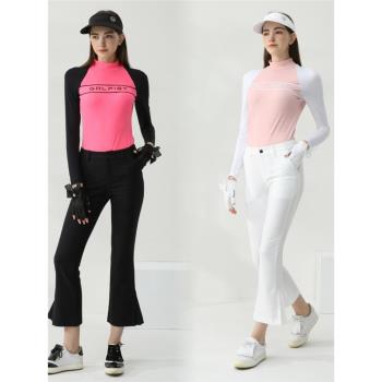 高爾夫女裝上衣褲子運動套裝九分褲薄款彈力球服GOLF夏季女士衣服