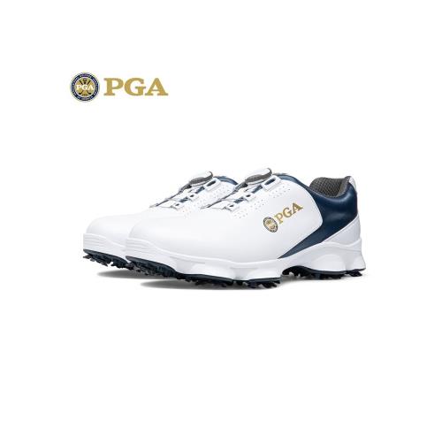 PGA 新品高爾夫男士球鞋 防水鞋子 防滑活動釘男鞋旋轉鞋帶301017