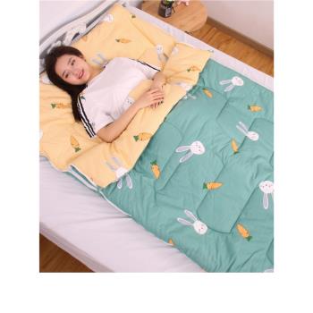 純棉大人睡袋成人單人春秋冬季加厚防寒辦公室學生兒童午睡防踢被