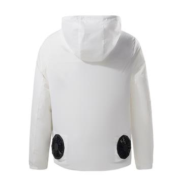 帶有電風扇全套2萬降溫工作服防曬空調衣服男女薄製冷充電皮膚衣
