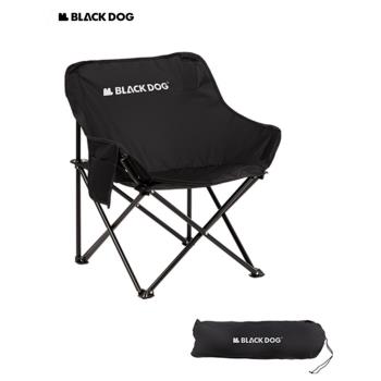Blackdog黑狗浮月戶外折疊椅便攜超輕黑化沙灘釣魚露營靠背月亮椅