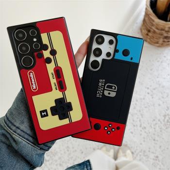 任天堂SWITCH模擬遊戲機適用三星s23ultra手機殼s24ultra保護套立體浮雕三星S24+創意個性男女S23plus防摔殼