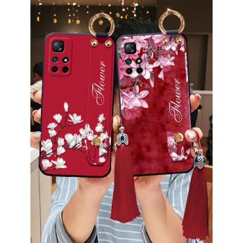 立體浮雕note13適用pro紅米note12t玉蘭花note11氣質女note8斜挎note9腕帶10支架note掛繩turbo3防摔小米老人