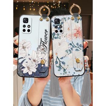 立體浮雕note13適用pro紅米note12t玉蘭花note11氣質note8櫻花note9腕帶note10支架掛繩turbo3防摔女小米媽媽