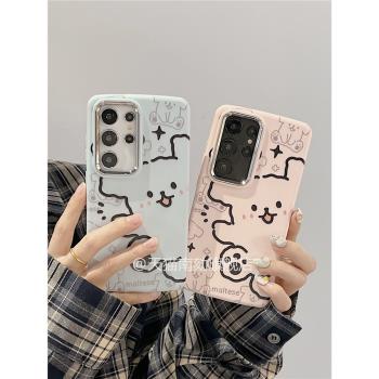 適用三星s25ultra手機殼galaxy新款s23u的s25edge是專用s24加高級感保護套外殼十note20s22s21fe矽膠軟殼防摔