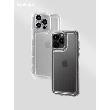 Sanlinba氣囊手機殼適用蘋果iPhone14ProMax高清透明氣墊防摔14Pro保護殼新款13ProMax全包簡約12Pro高級感11