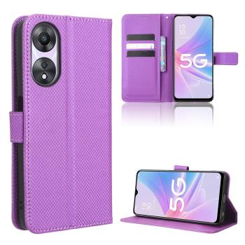適用OPPOA58翻蓋手機保護殼5G版插卡皮套全包軟防摔矽膠鉆石紋男