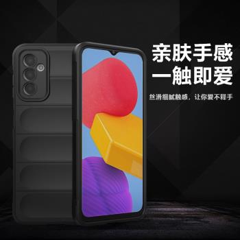 適用三星Galaxy M13 4G 幻盾防摔手機殼磨砂防指紋防滑防刮膚感保護套簡約新款鏡頭全包男女矽膠軟殼