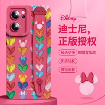 適用opporeno13手機殼reno11pro新款網紅創意爆款7矽膠防摔腕帶支架se鏡頭全包少女潮男款6小眾卡通+潮牌米妮