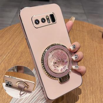 三星note8手機殼note9保護矽膠套N9500全包N9600防摔n8軟殼n9帶支架galaxy女nt流沙新款創意可愛not9潮牌超薄