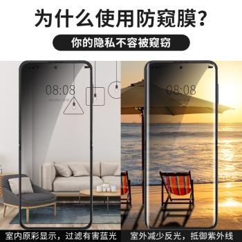 適用三星SM-7410防窺膜w25flip鋼化水凝W23/W24flip手機zflip6外屏sm-7310保護5折疊屏galaxy內flip4前後7210