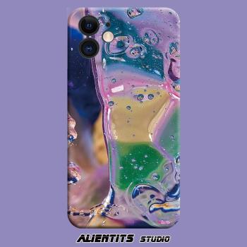 AlienTits水晶海超現實藝術潮插畫復古創意防摔適用蘋果安卓手機