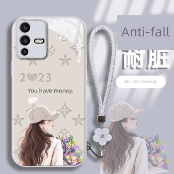 適用於vivos12手機殼s12pro保護套s10新款vivos10pro個性s9女款s7軟殼新款玻璃2023有錢有你簡約防摔鏡頭全包