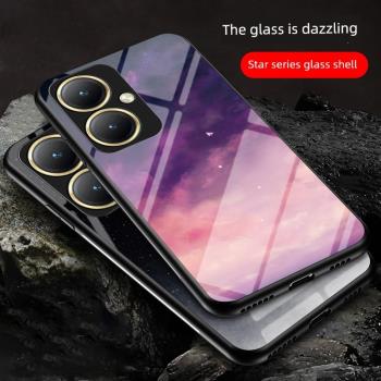 適用vivoy27s手機殼vivo全包防摔y27矽膠保護套vivo Y275g彩繪創意星空玻璃維沃潮牌個性男女款voⅵ軟外殼4g