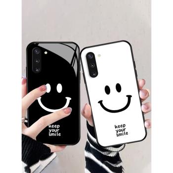 適用三星note10手機殼note10+plus新款note9保護套笑臉防滑防摔全包鏡頭軟邊外殼高階感時尚氣質鏡面潮牌